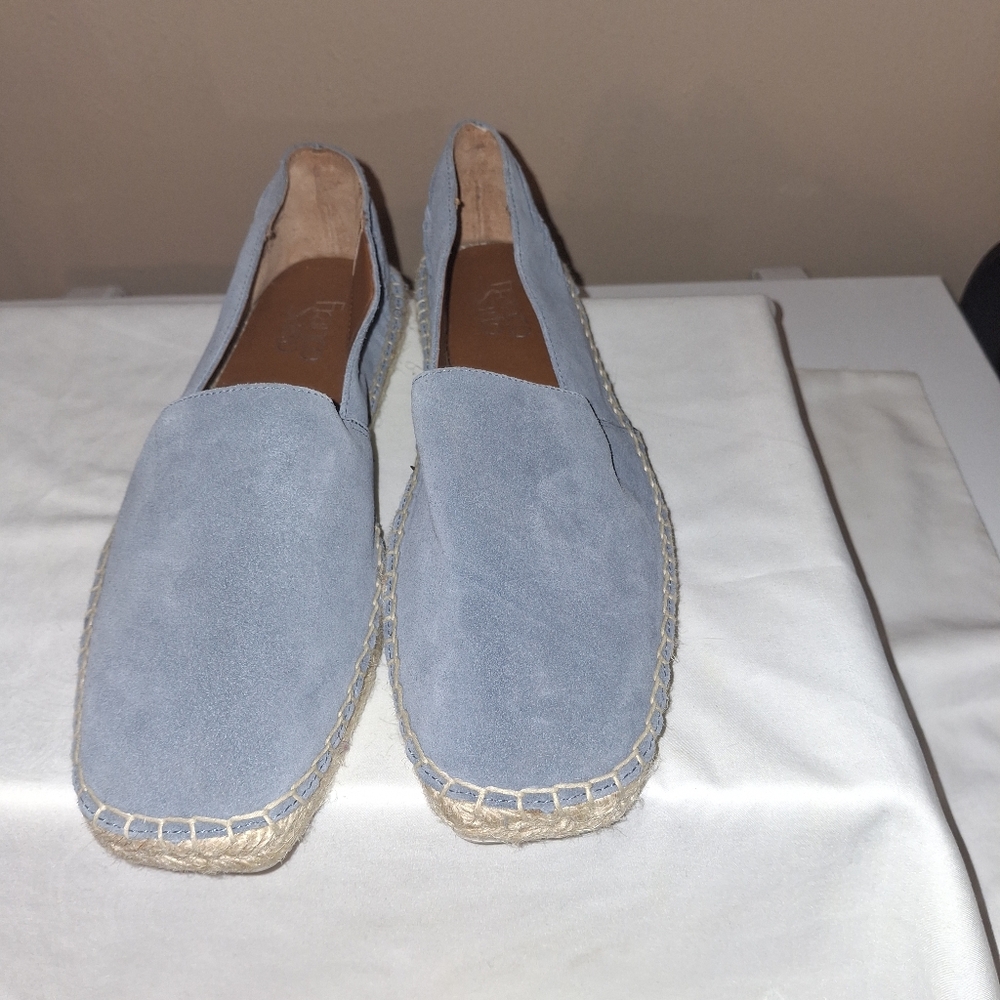 Franco Sarto Blue Suede Espadrilles